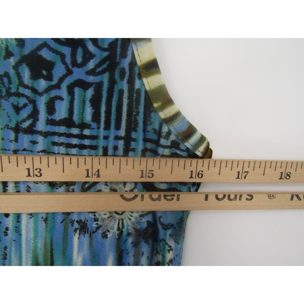 Maxi Dress Medium Mulit Color Animal Print Beaded Boho Beachy Resortwear Festive - Picture 9 of 15